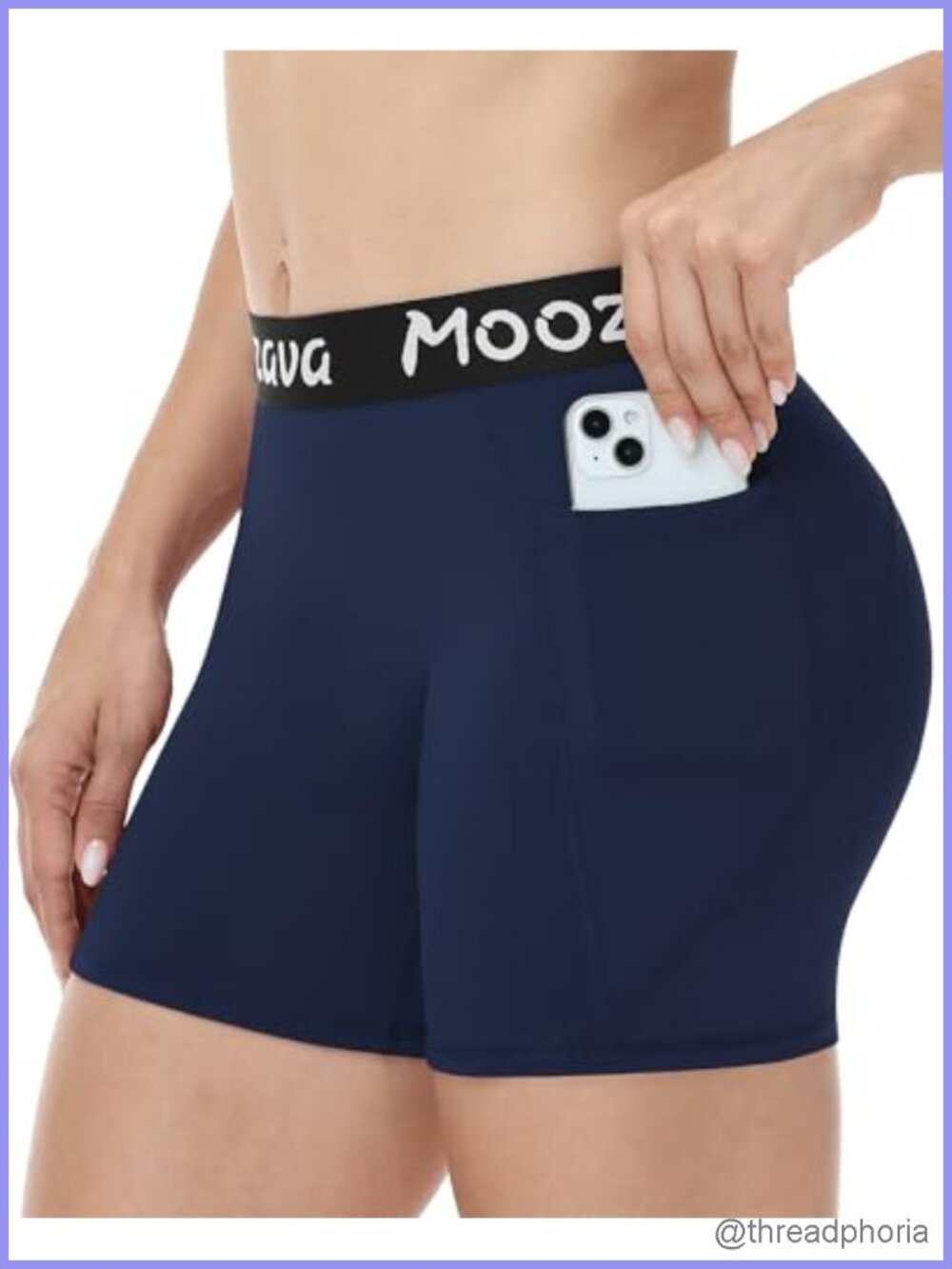 Women's Spandex Compression Biker Shorts with Pockets No Front Seam